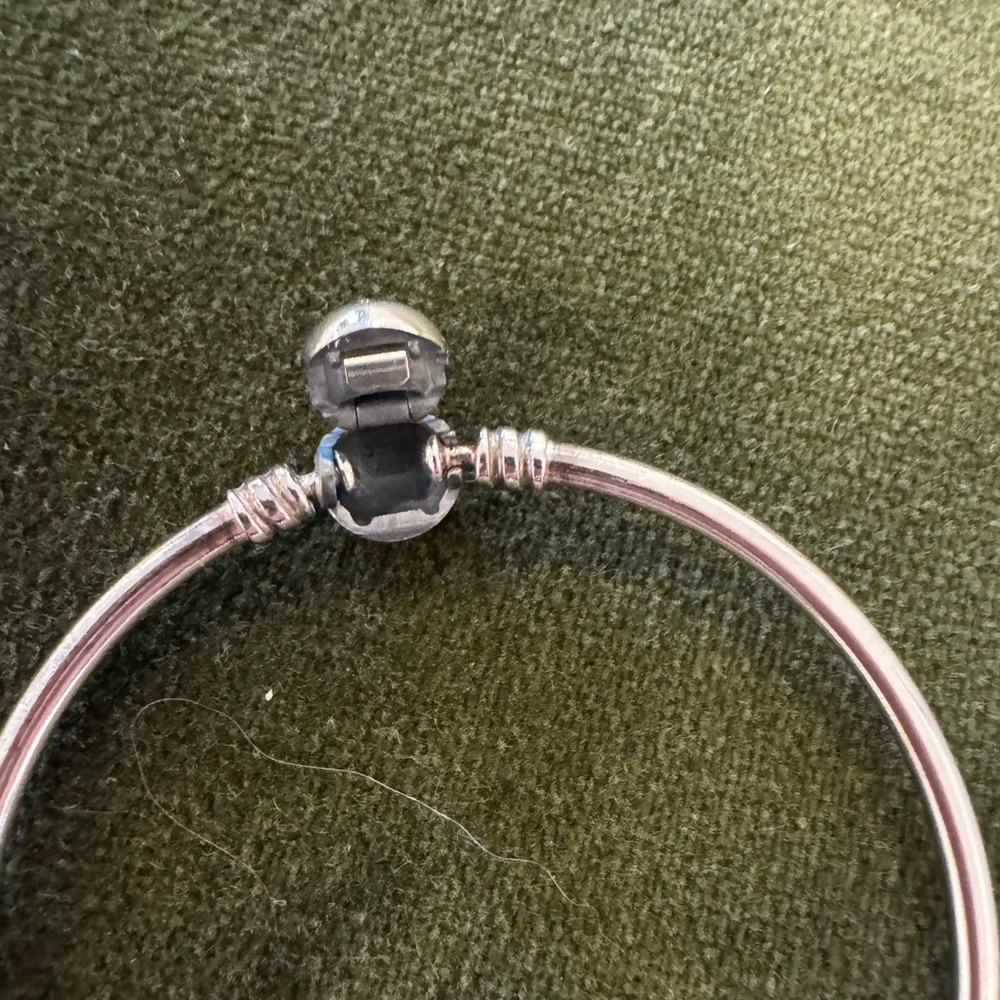 Pandora Silver Charm Bangle Bracelet Classic Design - Picture 4 of 4